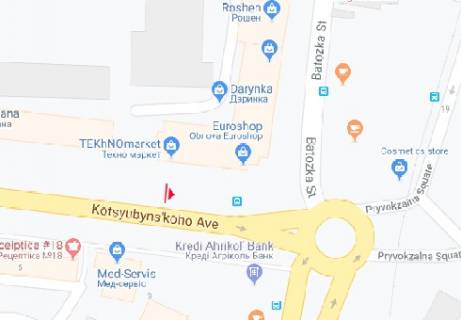Бэклайт A в Виннице Коцюбинського просп., 4 схема