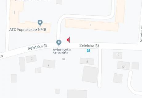 Билборд B в Житомире Селецкая ул.,7 - Витрука ул. схема