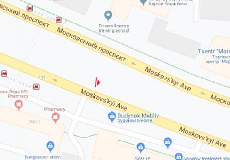 Билборд B в Харькове просп. Героїв Харкова (Московський)., 190/1 схема