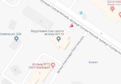 Скроллер B в Киеве Соломенская ул., 17 (напротив) - 318481 схема