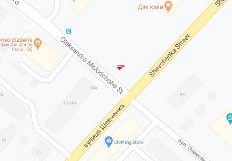 Призматрон, Призма A у Чернігові Шевченко ул. - Молодчего ул. - 321451 схема