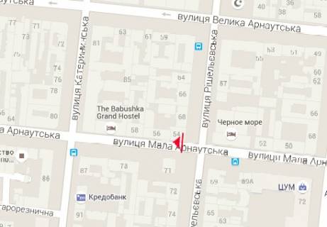 Скролер, Скрол A у Одесі М. Арнаутская ул., 56 - Ришельевская ул. - 320302 схема