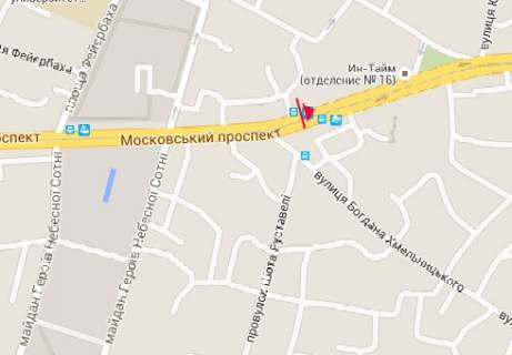 Сiтiлайт A у Харкові Московский пр., 55 (остановка) схема