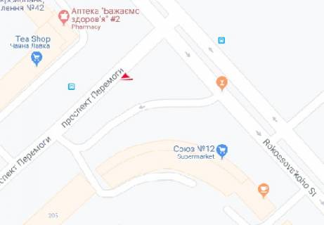 Призма A в Чернигове Победы пр., 184 (маг. "Сиверский") - 321447 схема