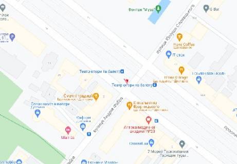 Видеоборд A в Днепр (Днепропетровск), 2.32x3.14  Дмитра Яворницького пр. - Юліуша Словацького вул., (розширення 480х336) - 409805 схема