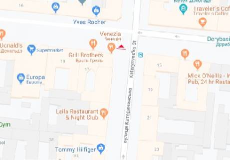 Ситилайт B в Одессе Екатерининская ул. - Ланжероновская ул. B схема