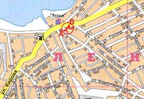 Билборд B в Николаеве Троицкая ул., 90 - завод Велам  схема