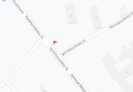 Билборд B в Киеве, 3x6  Вишгородська вул., 8 схема