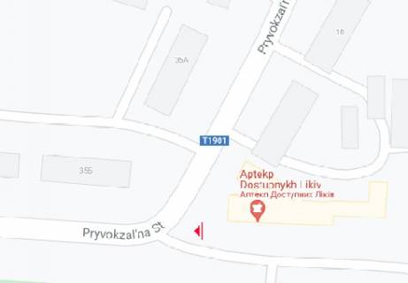 Билборд A в Сумах, 3x6  Привокзальна вул. схема