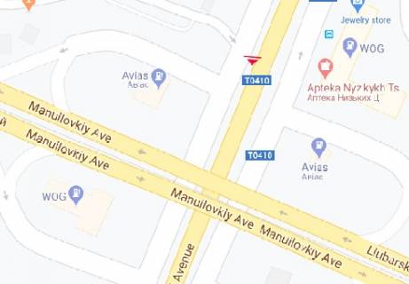 Бэклайт A в Днепр (Днепропетровск) Слобожанський пр. (Укр. Пошта) схема