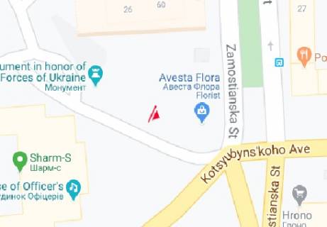 Скроллер A в Виннице Победы пл. (ДБ Юбилейный) - 315907 схема