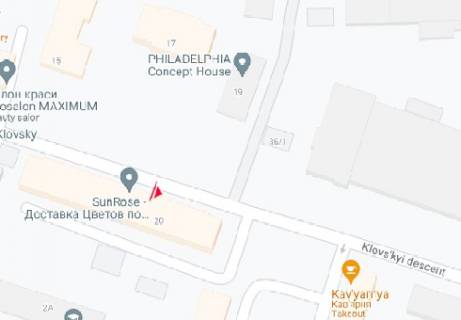 Бэклайт B в Киеве Кловський узвіз, 20 схема