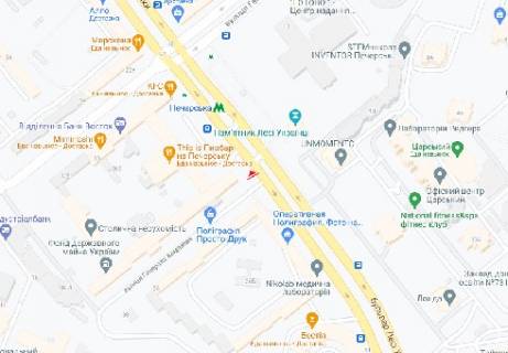 Видеоборд + у Києві, 2.3x3.14  Лесі Українки бульв., 26а (розширення 480х336) - 477647 схема