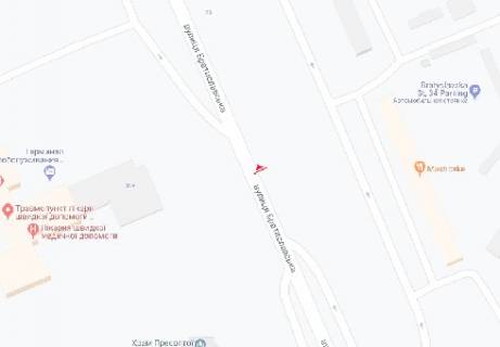 Билборд B в Киеве, 3x6  Братиславська вул., 34 схема