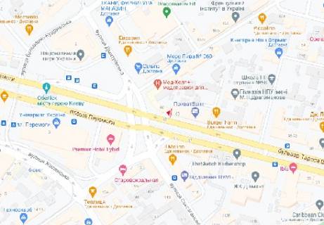 Видеоборд  в Киеве Шевченка бул., 60 - 390867 схема