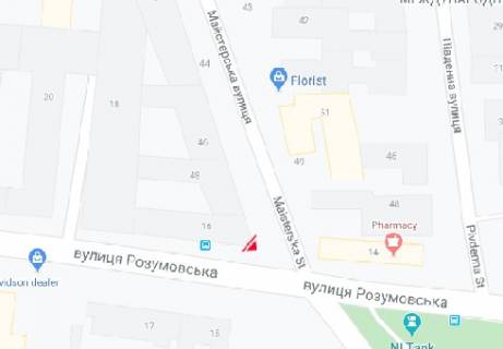 Призматрон, Призма A у Одесі Разумовская,16 ул. - Мастерская ул. - 320126 схема