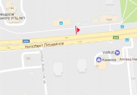 Білборд, Бігборд (Борд)  A у Києві, 3x6  Берестейський просп., 142 схема