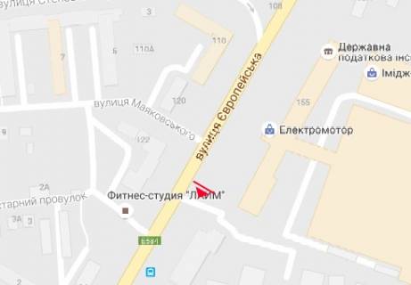 Билборд A в Полтаве, 3x6  Європейська вул., 155 схема