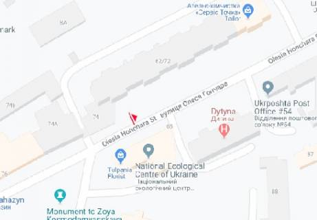 Беклайт A у Києві Олеся Гончара вул., 65 схема