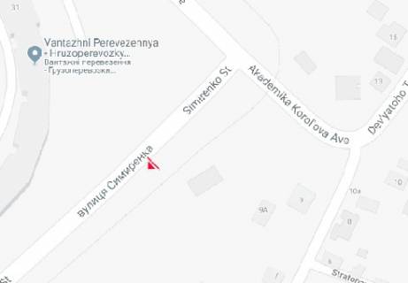 Білборд, Бігборд (Борд)  A у Києві, 3x6  Симиренка вул., 31 схема