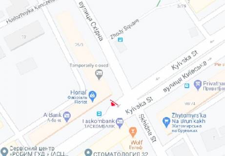 Скроллер B в Житомире, 2.3x3.14  Київська вул., 75 - 482802 схема