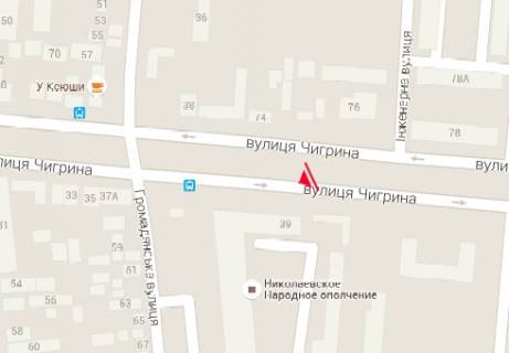 Білборд, Бігборд (Борд)  A у Миколаєві, 3x6  Прикордонна вул., 43-а схема