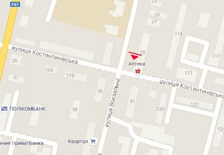 Білборд, Бігборд (Борд)  A у Прилуках Вокзальна вул., 23 схема