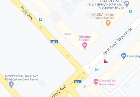 Ситилайт A в Чернигове Победы пр., магазин Бергофф   схема