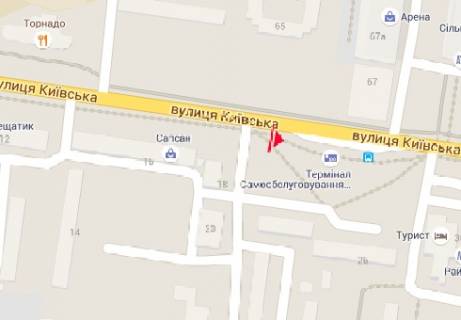 Билборд B в Ровно, 3x6  Київська вул., 26 схема