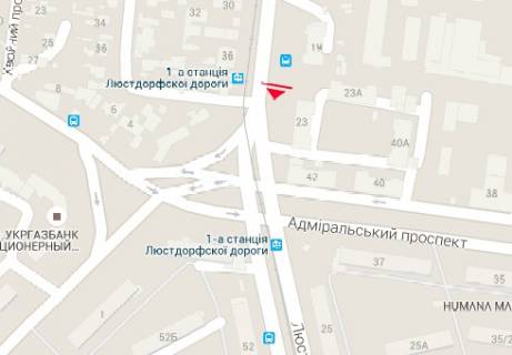 Билборд A в Одессе, 3x6  Люстдорфська дорога, 23б схема