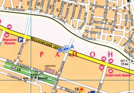Призма A в Харькове Московский пр., 259 - Унецкий пер. - 238468 схема