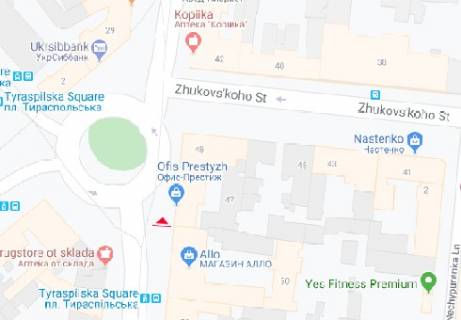 Ситилайт B в Одессе Преображенская ул., 52 - Тираспольская пл-дь B, остановка схема