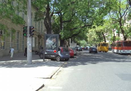 Ситилайт A в Одессе Жуковского ул., 15 - Пушкинская ул. фото 1