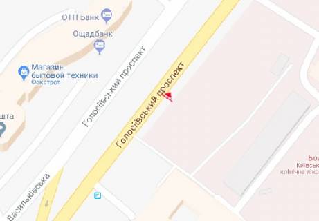 Призма B в Киеве Голосеевский пр., 59б - 318250 схема