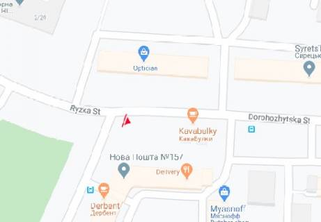 Билборд B в Киеве, 3x6  Дорогожицька вул., 17 схема
