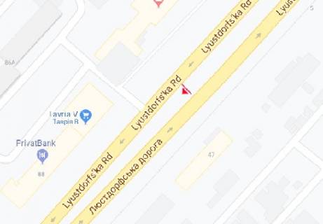 Билборд A в Одессе, 3x6  Люстдорфська дорога, 86 схема