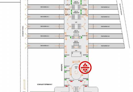 Нестандарт A в Киеве, 1x0.7  Конкорс (Южный терминал) схема