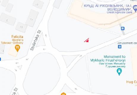 Білборд, Бігборд (Борд)   у Луцьку Президента Грушевского пр., (разрешение 480х336) схема