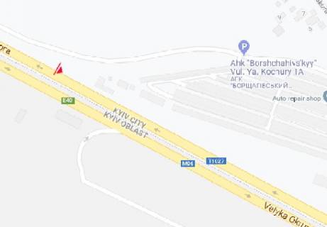 Білборд, Бігборд (Борд)  A у Києві, 3x6  Кільцева дорога схема