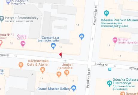 Ситилайт A в Одессе, 1.8x1.2  Бунина ул., 14 А схема