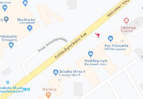 Бэклайт B в Виннице Коцюбинського просп., 39 схема