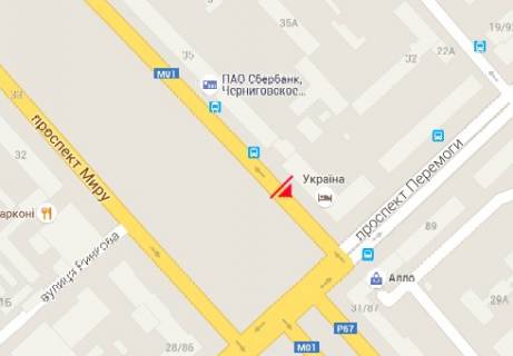 Сiтiлайт A у Чернігові Мира пр., 33, ГДК Славянский схема