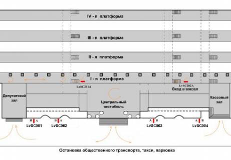 Ситилайт A в Львове Привокзальная площадь схема