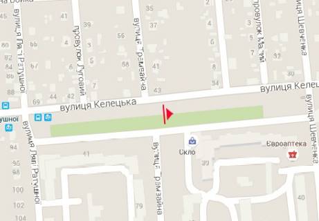 Билборд B в Виннице, 3x6  Келецька вул., 41 схема