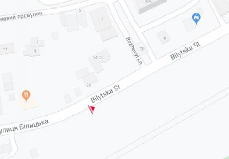 Билборд B в Киеве, 3x6  Білицька вул., 28 схема