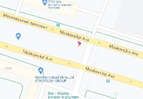 Призма A в Харькове, 3x6  Московский пр., 259 - Унецкий пер. - 37304 схема
