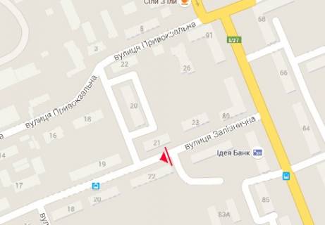 Билборд A в Херсоне, 3x6  Залізнична вул. - Ушакова просп. схема