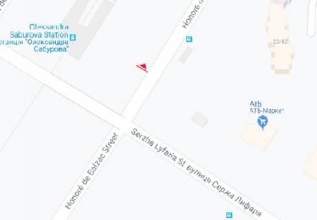 Призма A в Киеве Бальзака ул. - Сабурова ул. - 318332 схема