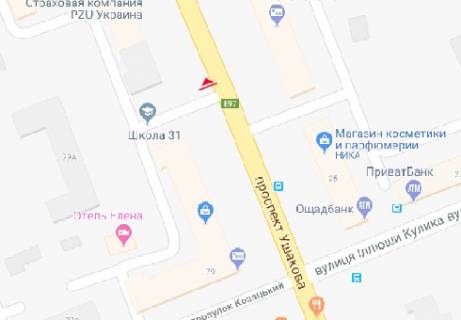 Ситилайт A в Херсоне Ушакова пр., 81 схема