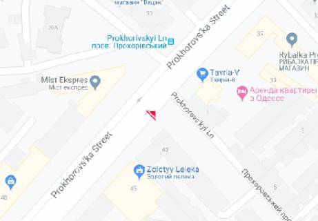 Билборд B в Одессе, 3x6  Прохоровська вул., 43 схема